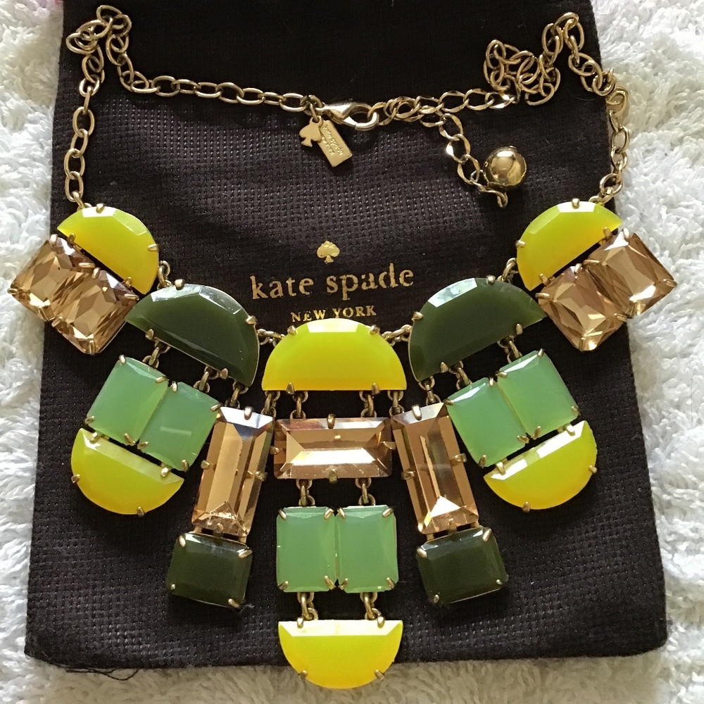 Kate Spade Yellow and Green Statement Necklace